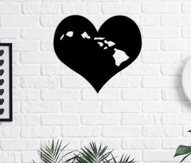 Hawaiian Islands inside of Heart Sign - Simply Royal Design